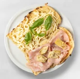Mortadella, Fior di latte, Artischoken, Basilikum